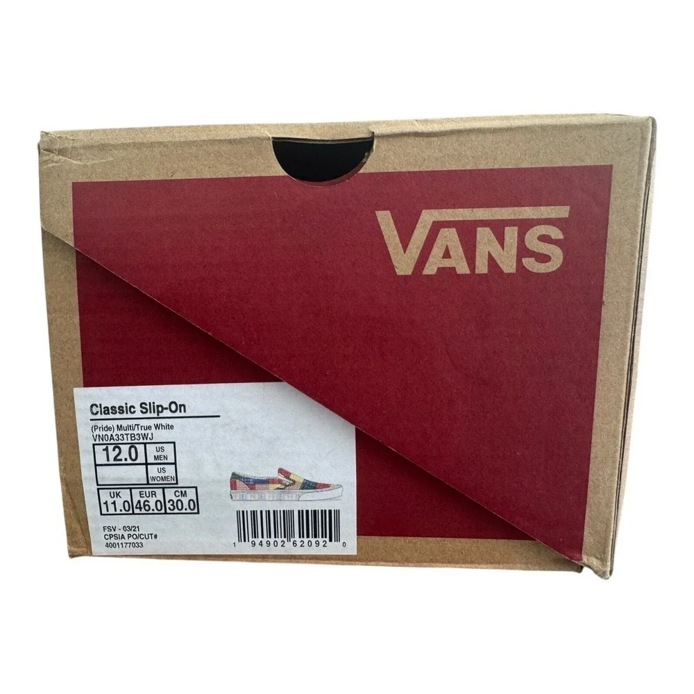 Vans Classic Slip-On Pride VNOA33TB3WJ Men Size 11.5